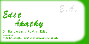 edit apathy business card